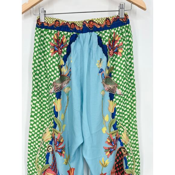 Rotimia Gilly Bird Floral Print Wide Leg Pant Elastic Waist Boho Palazzo Printed - Picture 7 of 9